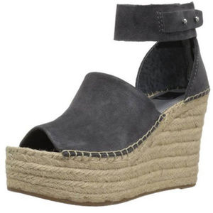 Dolce Vita Straw Espadrille Wedge - Anthracite